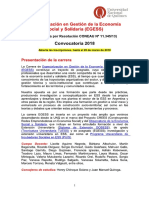 Difusión Economia Social y Solidaria EGESS