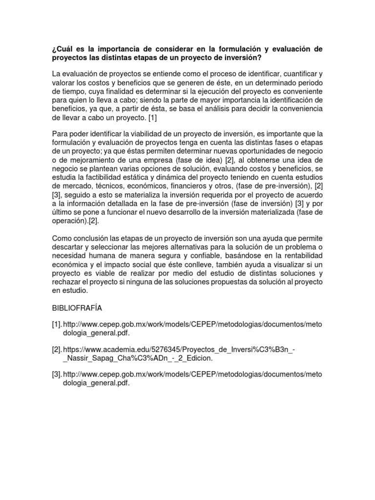 Cuál Es La Importancia de Considerar en La Formulación y