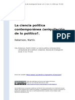 Retamozo, Martin (2009). La ciencia politica contemporanea aniquilacion de lo politicoo.pdf