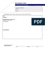 Change Request Form: PT. Asno Horie Indonesia Mr. Hendy