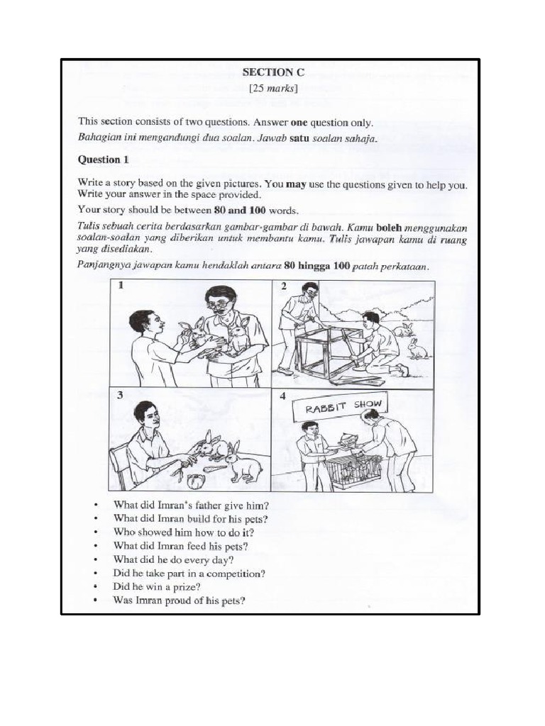 Writing 02 - Guided Writing - Imran's Pet Rabbit | PDF
