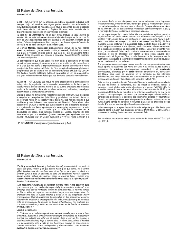 Justicia en el Reino de Dios | PDF | Reinado y reino de dios | Jesús