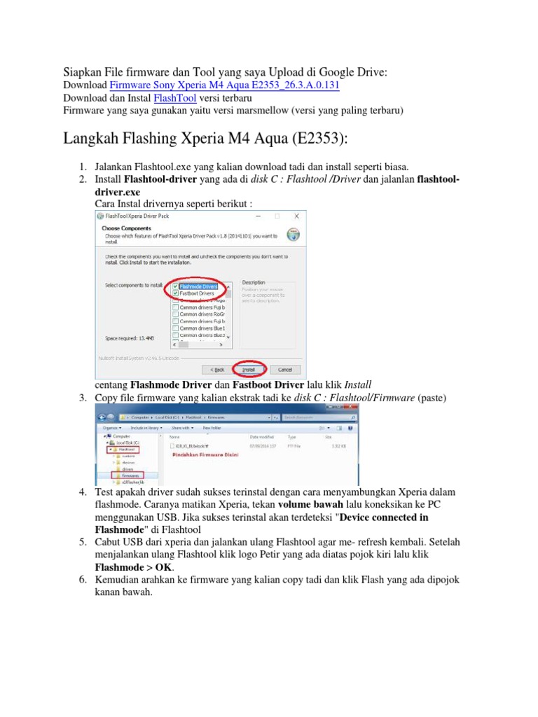 Flashing Xperia M4 Aqua PDF