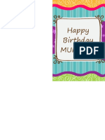 Happy Birthday Mum Card Message