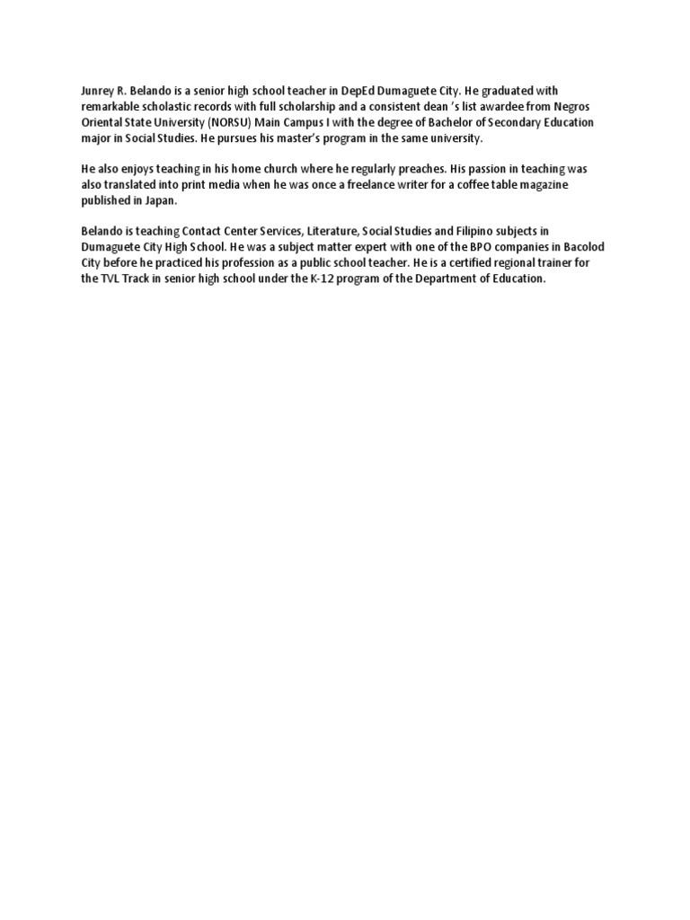 Bio Note Sample  PDF  Educational Stages  Teachers