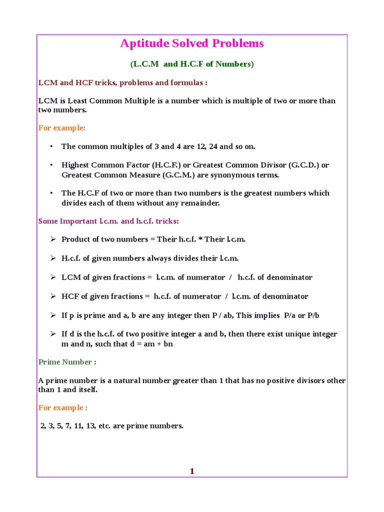 Exploring Key Concepts Related to Finding the Least Common Multiple and ...