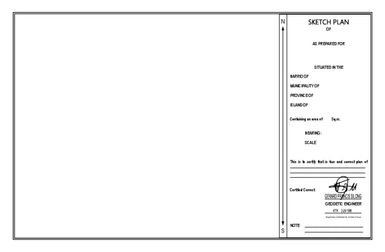 Land Survey Sketch Plan | PDF | Home & Garden | Technology & Engineering