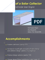 Design of A Solar Collector: For A Trochoidal Gear Engine