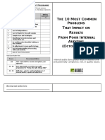 HDSS 10 Most Common Problems Internal Audit Oct141