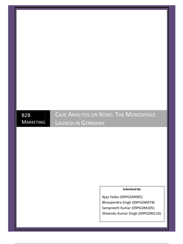 KONE Case Analysis | PDF