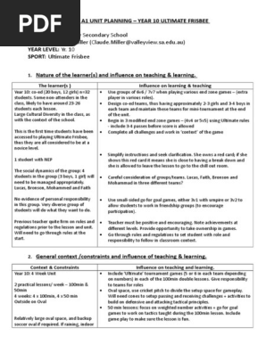 Assignment 3 Ultimate Frisbee Posts Washington Area Youth Ultimate