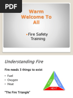 Warm Welcome To All: Fire Safety Training