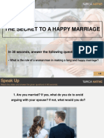 The Secret To A Happy Marriage: in 30 Seconds, Answer The Following Question