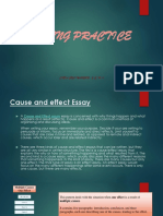 Writing Practice: Cause and Effect Essay