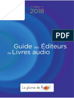 Guide 2018 des éditeurs de livres audio