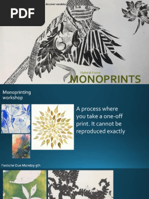 monoprints and paper cuts