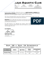 Cunningham Closure Practice Schedule (2010.09.20)