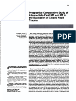 Prospective Comparative Study of Intermediate-Field Mrandctin The Evaluation of Closed Head Trauma