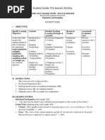 RESEARCH SGD 4 Student Presession Population and Sampling