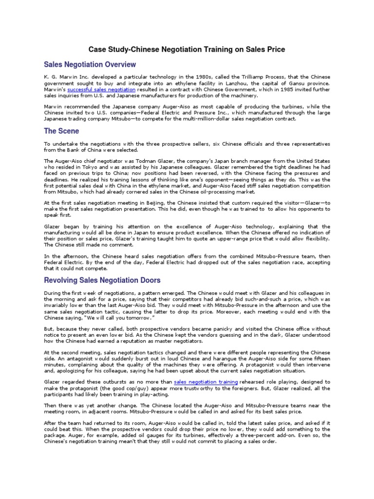 Negotiation case study ppt image