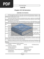 Unit-III Chapter-10 Cell Structure: Important Points