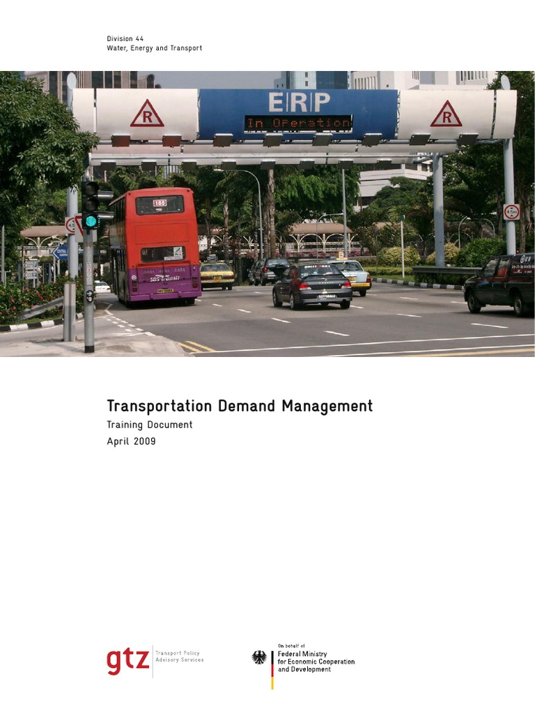 Giz Sutp Tm Transportation Demand Management Pdf Car Transport