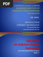 Chapter 1 - CEB 30403 Intro and Current Issue in Air Pollution