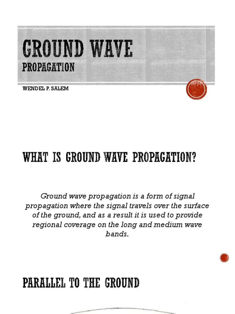 Ground Wave Propagation Explained | PDF