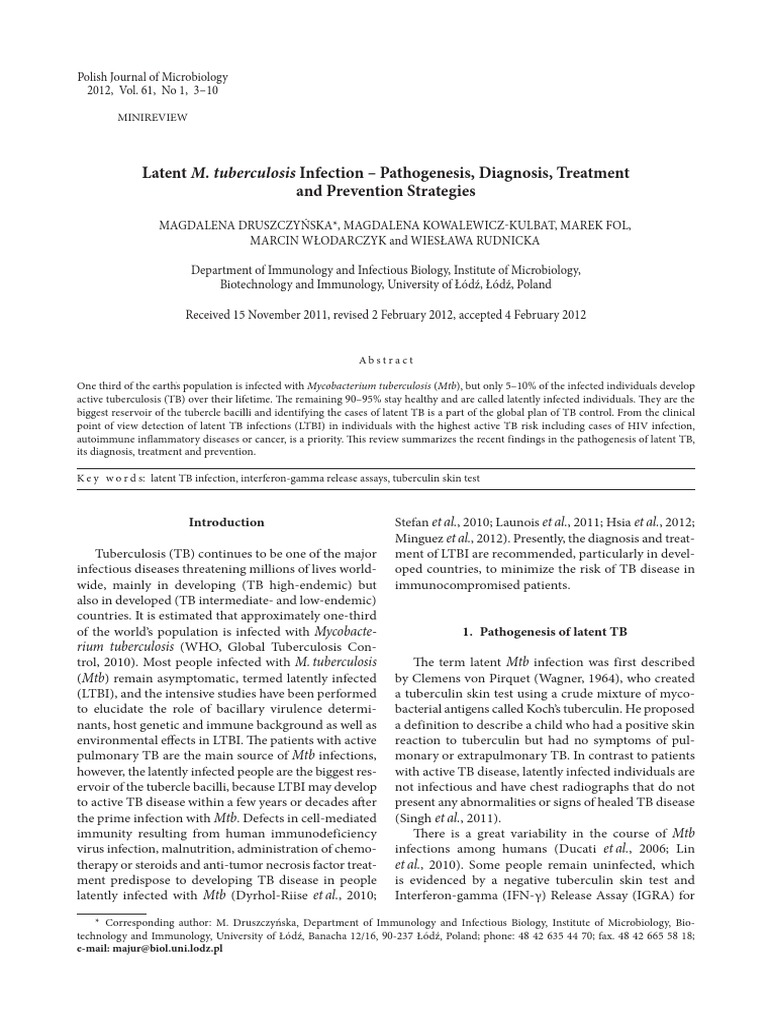 Tb Pdf Pdf Tuberculosis Infection