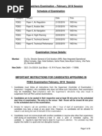 Flight Dispatchers Examination - February, 2018 Session Schedule of Examination