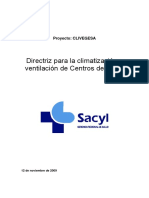 Directriz Para La Climatizacion y Ventilacion de Centros de Salud