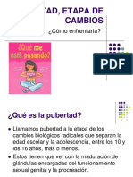 Pubertad, Etapa de Cambios