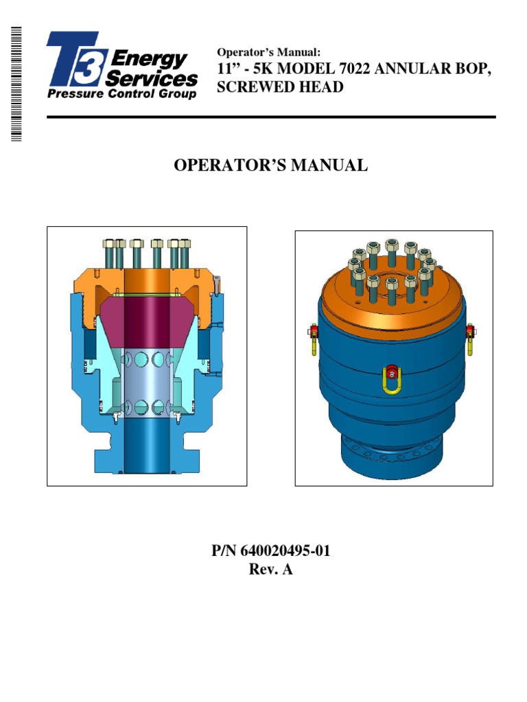 11" 5K Annular BOP Operator Manual | PDF | Ozone | Leak