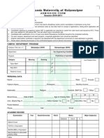 Islamia University of Bahawalpur Admission Form 2010-2011