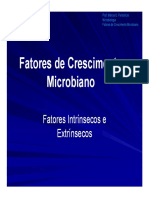 FatOreS extRinseCo e Intrinseco que afetam o crescimento microbiano