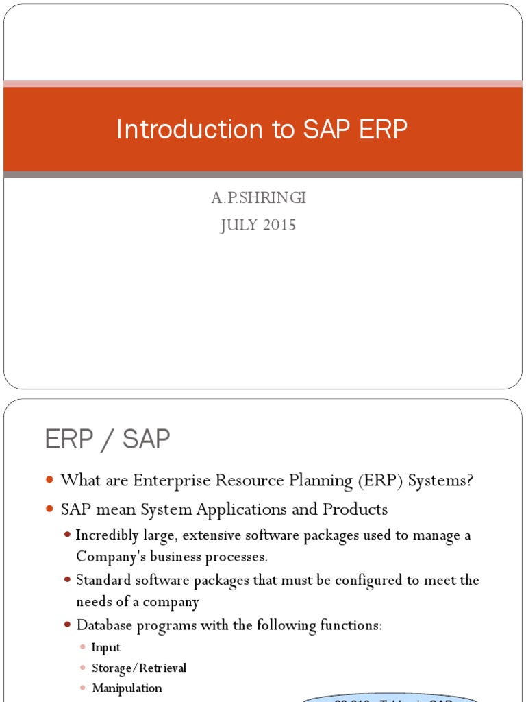 Erp Very Good | PDF | Enterprise Resource Planning | Sap Se