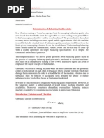 Balancing Quality Limits - (Resumen ISO 1940)