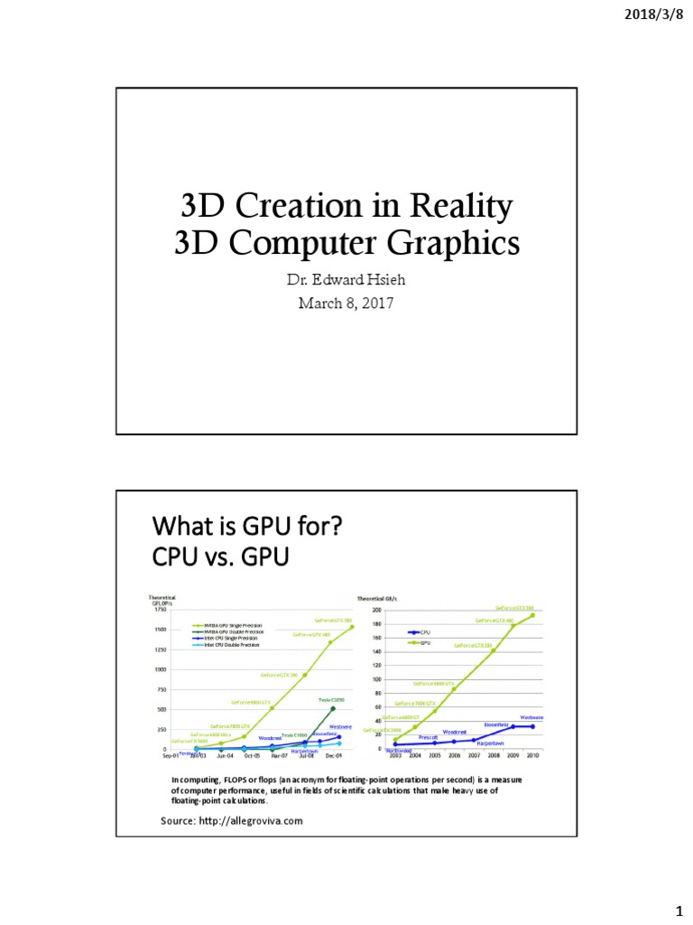 GPU vs CPU in 3D Graphics | PDF | Rendering (Computer Graphics ...