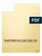 Transformer Sizing Using ETAP PDF