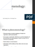 Phenomenology:: The "Science of Being"