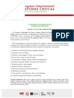 V CONGRESO INTERNACIONAL “CUESTIONES CRÍTICAS” Rosario, 17, 18 y 19 de octubre de 2018