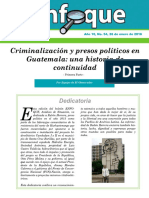 ENFOQUE No. 54 Criminalización y Presos Políticos en Guatemala Una Historia de Continuidad