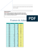 Examen de Admisión - Resultados