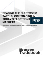 Reading The Electronic Tape: Block Trading in Today'S Electronic Markets