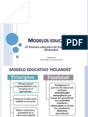 Modelos Educativos | PDF | Educación Secundaria | Jardín de infancia