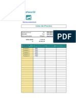 Plantilla de Excel para Lista de Precios