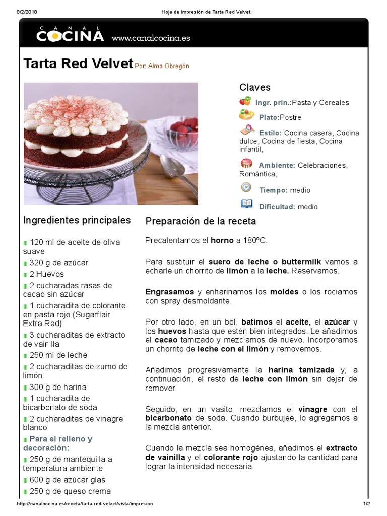 Red Velvet: receta original de la sabrosa torta roja, sin colorantes, Crónica