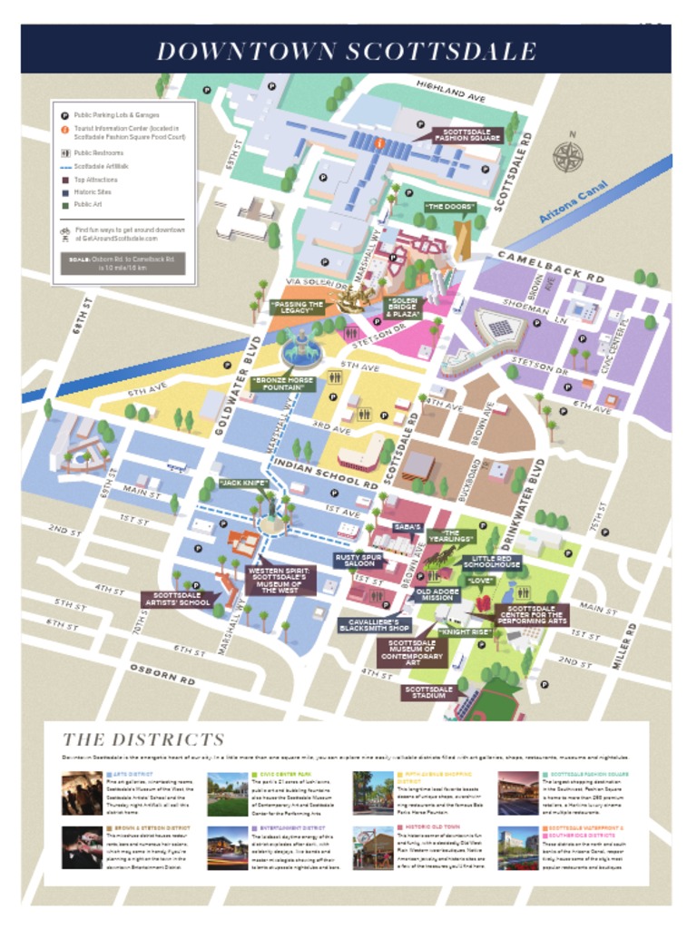 Old Town Scottsdale Area Map  PDF  Tourism And Leisure  Leisure