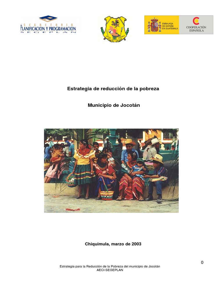 Estrategia para La Reduccin de La Pobreza Jocotn - SEGEPLAN 2003 | PDF ...