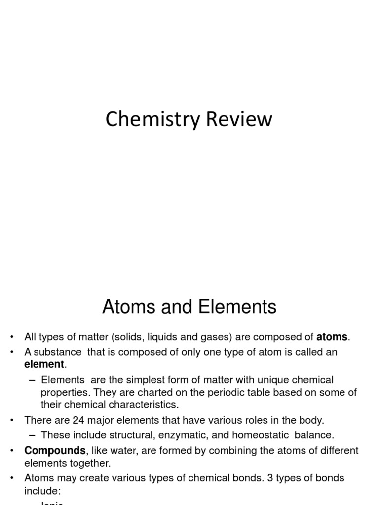 Chemistry Chapter 2 | PDF | Chemical Bond | Ion